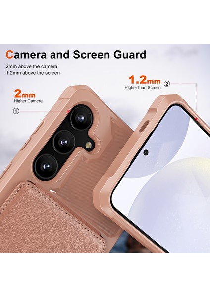 Samsung Galaxy A54 5g Kart Yuvaları Pu Deri Kaplamalı Tpu Kickstand Kapak (Yurt Dışından)