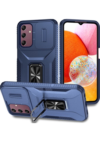 Samsung Galaxy A15 5g Kickstand Slayt Lens Kapağı Tpu+Pc Hibrit Telefon Kapağı (Yurt Dışından)