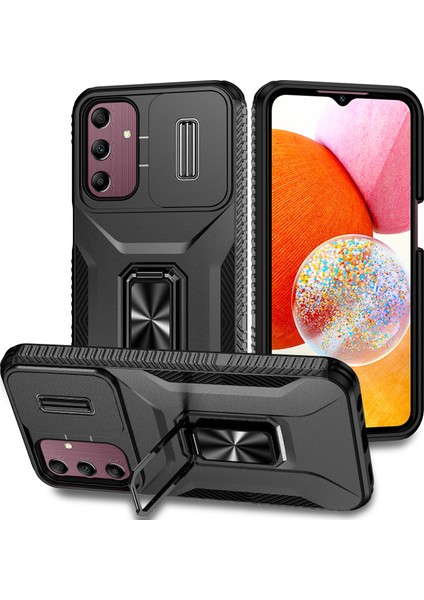Samsung Galaxy A15 5g Kickstand Slayt Lens Kapağı Tpu+Pc Hibrit Telefon Kapağı (Yurt Dışından)