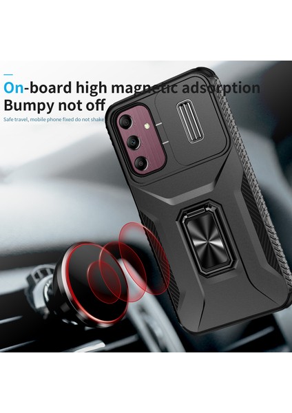 Samsung Galaxy A15 5g Kickstand Slayt Lens Kapağı Tpu+Pc Hibrit Telefon Kapağı (Yurt Dışından)