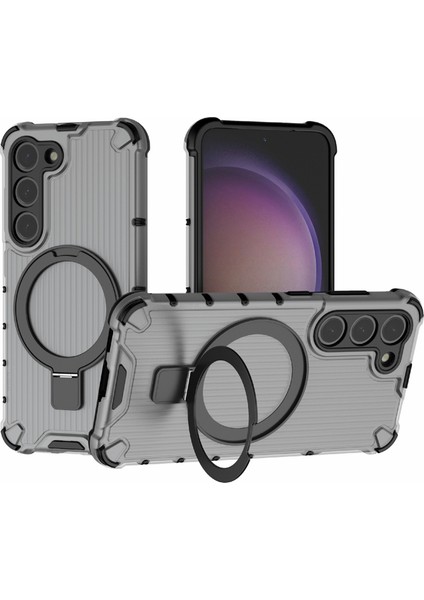 Samsung Galaxy S23 Pc+Tpu Telefon Kabuk Halkası Kickstand Kapak Magsafe ile Uyumlu (Yurt Dışından)