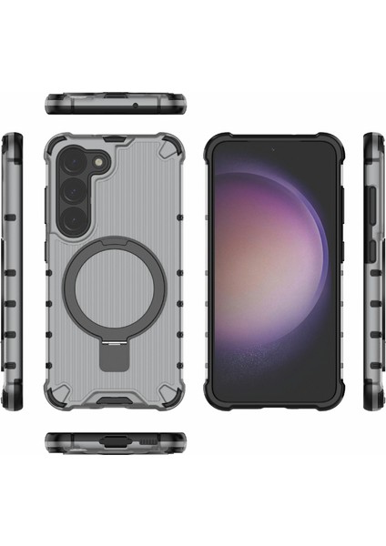 Samsung Galaxy S23 Pc+Tpu Telefon Kabuk Halkası Kickstand Kapak Magsafe ile Uyumlu (Yurt Dışından)