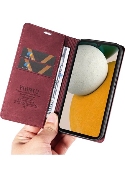 Samsung Galaxy A15 Pu Deri Manyetik Kapatma Koruyucu Çevirmeli Telefon Kapağı (Yurt Dışından)