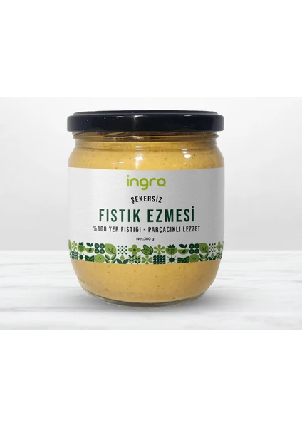 Ingro Glutensiz Fıstık Ezmesi (Parçacıklı Lezzet) 380 G