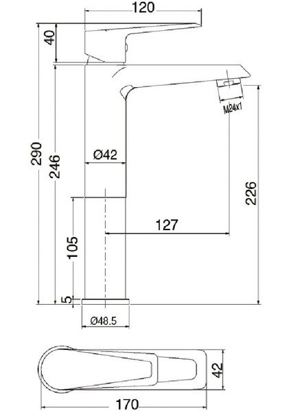 Nova Yüksek Lavabo Bataryası 4901H