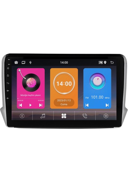 Peugeot 208 (2013-2021) Android 14 Multimedya Carplay 10 Inch 8 GB Ram / 128 GB Hafıza CRV-4420XAA