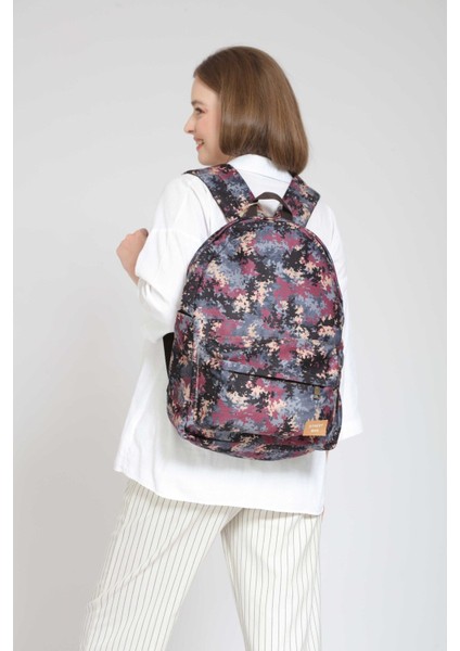 Piksel Kamuflaj Desenli Su Geçirmez Sırt Çantası Günlük Okul Seyahat Kamp Kullanım