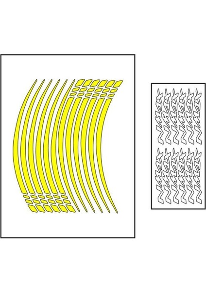 Yamaha Florasan Sarı Iv Nmax Uyumlu 1 Set Jant Şeridi