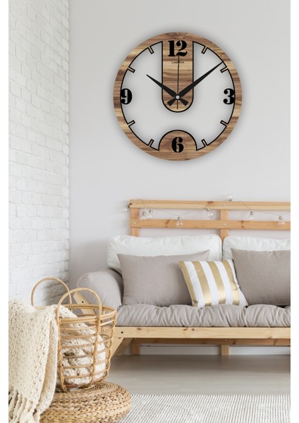 Ahşap Sessiz Duvar Saati, Modern Duvar Saati, Oturma Odası Duvar Saati, Mutfak Duvar Saati, Ahşap Mdf Duvar Saati, 42CM-50CM-60CM fiyatları