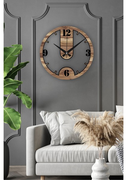 Ahşap Sessiz Duvar Saati, Modern Duvar Saati, Oturma Odası Duvar Saati, Mutfak Duvar Saati, Ahşap Mdf Duvar Saati, 42CM-50CM-60CM modelleri