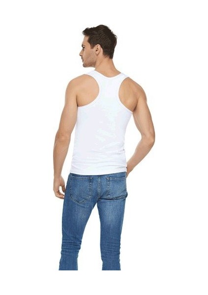 Elastan Spor Erkek Atlet 1304 | Beyaz