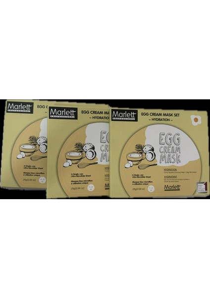 Marlet Egg Cream Mask Set 3 Adet