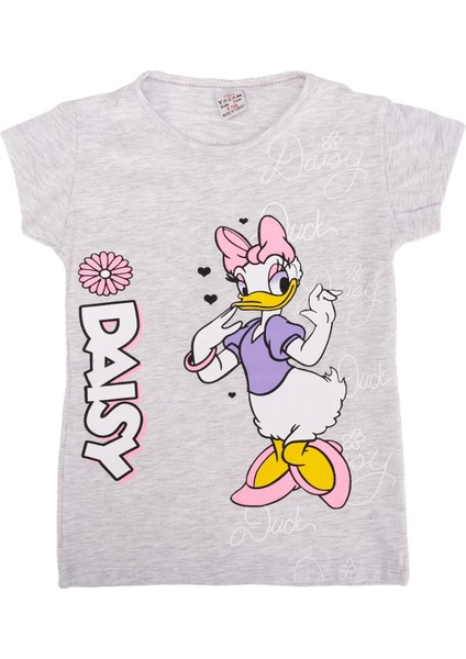 Daisy Duck Baskılı Bisiklet Yaka T-Shirt