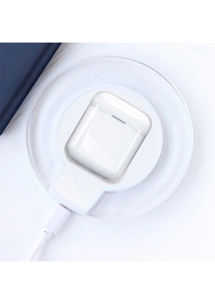 Air Pods Kılıf Şeffaf Sert Kristal Airbag 14 Kılıf-Renksiz