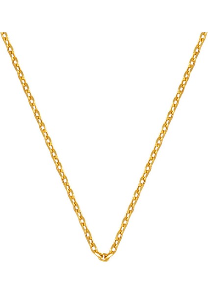 Force 14 Ayar Altın Zincir Kolye (2 mm Enli) 60 Cm.