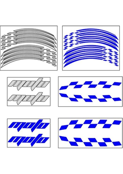 Reflektör Mavi Universal Racing Şerit 3