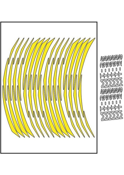 Yamaha Florasan Sarı Mt-25 Uyumlu 1 Set Jant Şeridi