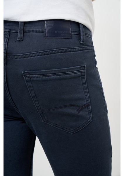 Erkek Lacivert Mevsimlik Pamuk 5 Cep Dynamic Fit Jean Pantolon fırsatları