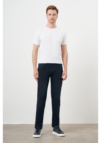 Erkek Lacivert Denim 5 Cep Dynamic Fit Jean Kot Pantolon indirimleri