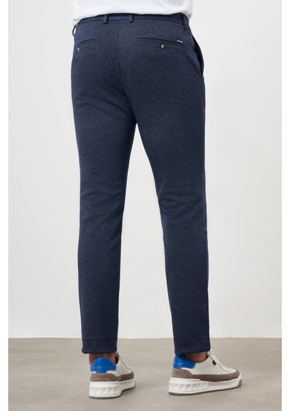 Erkek Lacivert Poliviskon Trend Pileli Slim Fit Spor Pantolon fırsatları