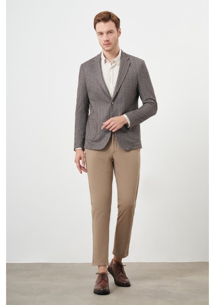 Erkek Kahve Örme Slim Fit Torba Cep Mono Yaka Spor Ceket fırsatları