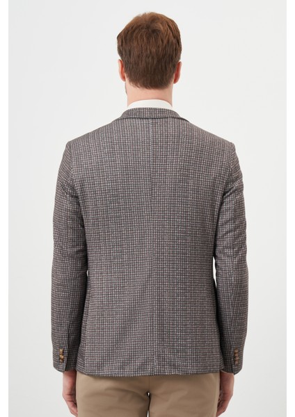 Erkek Kahve Örme Slim Fit Torba Cep Mono Yaka Spor Ceket indirimleri