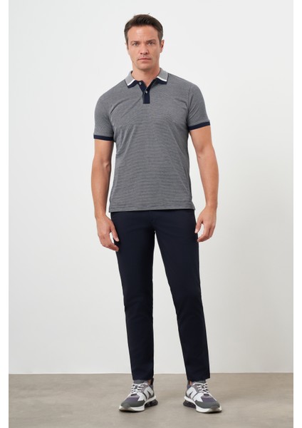 Erkek Lacivert Trend Polo Yaka Dynamic Fit T-Shirt indirimleri