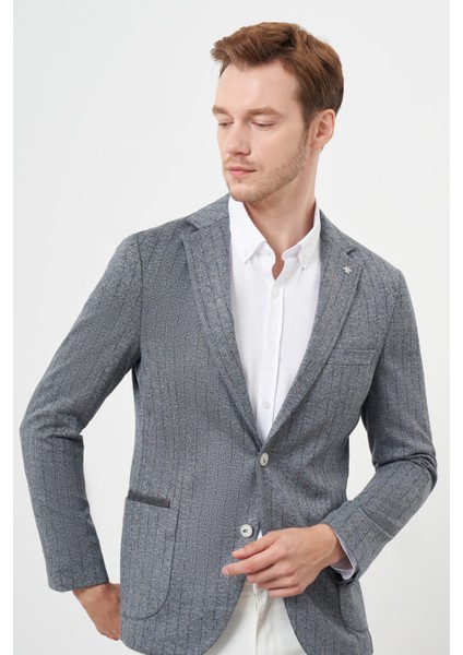 Erkek Gri Örme Slim Fit Torba Cep Mono Yaka Spor Ceket fiyatları