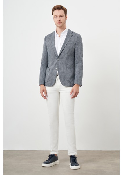 Erkek Gri Örme Slim Fit Torba Cep Mono Yaka Spor Ceket fırsatları