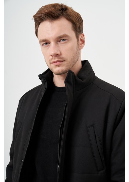 Erkek Siyah Wagon Çıtçıtlı Kapüşonlu Dynamic Fit Rahat Kesim Mont modelleri
