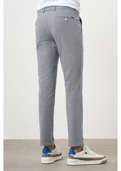 Erkek Lacivert Pamuk Keten Trend Ipli Jogger Slim Fit Spor Pantolon fırsatları