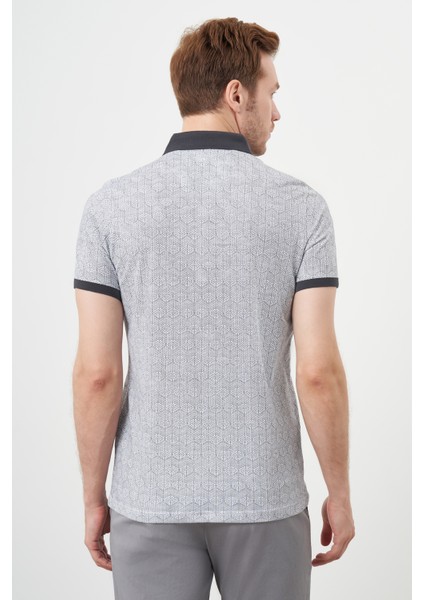 Erkek Antrasit Trend Compact Rotasyon Baskı Pike Polo Yaka T-Shirt indirimleri