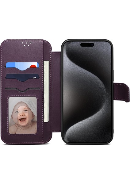 iPhone 15 Pro Max Magsafe ile Uyumlu Deri Cüzdan Manyetik Telefon Kılıfı (Yurt Dışından) fiyatları