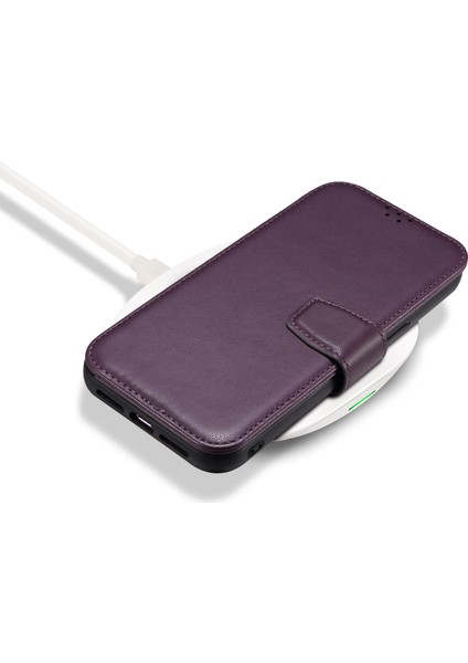iPhone 15 Pro Max Magsafe ile Uyumlu Deri Cüzdan Manyetik Telefon Kılıfı (Yurt Dışından) indirimleri