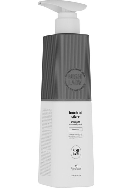 Touch Of Silver Mor Şampuan - Dore Giderici, Açık Sarı, Gri ve Beyaz Saçlar İçin Mor Şampuan - 947 ml