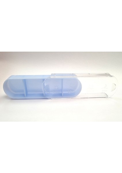 Ilmuka 10CMX3,5CM Günlük Ilaç Muhafaza Kabı (3ADET) Ilaç Kutusu 4öğün Ilmuka (Buz Mavisi) modelleri