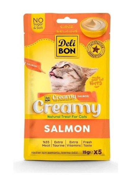 Creamy Somonlu Kedi Ödül Maması 15 gr 5li