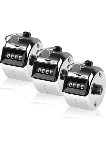 3 Adet Sayaç, Golf Sayma Için 4 Haneli Clicker Metal El Sayacı (Yurt Dışından)