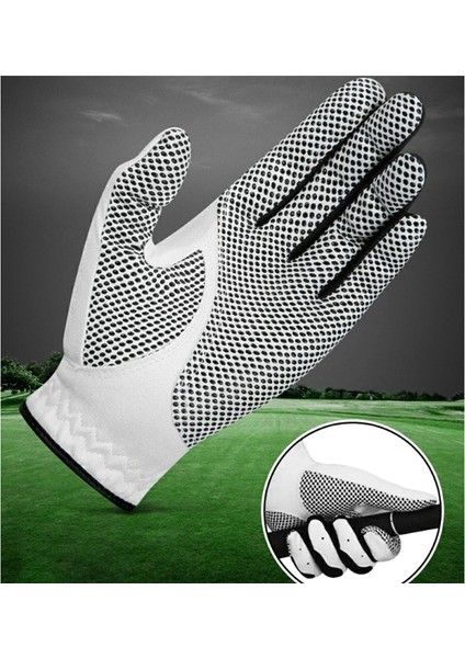 Eldiven Sol El Mikrofiber Kaymaz Parçacık Spor Erkek Golfçü Nefes Alabilir Erkekler (26 Boyut) (Yurt Dışından)