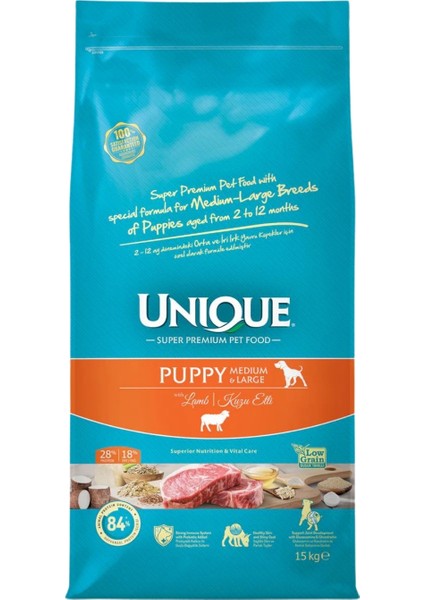 Orta ve Iri Irk Yavru Köpek Maması Kuzu Etli 15 kg
