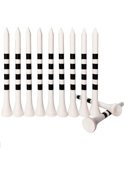 Golf Tişörtü, 100 Paket 83MM Profesyonel Doğal Bambu ve Sabit Tee Sistemi, Beyaz (Yurt Dışından)