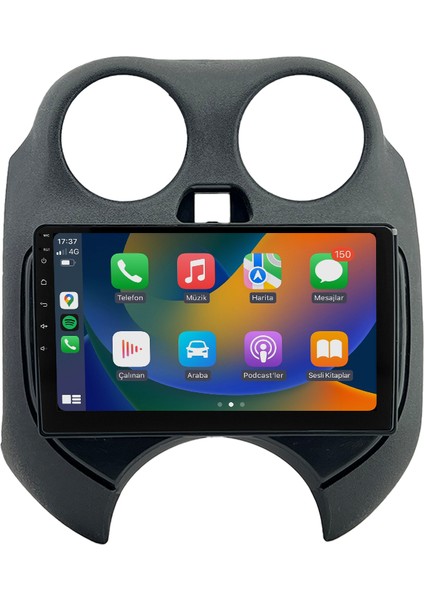 Nissan Micra (2011-2012) Android 14 Multimedya Carplay 10 Inch 8 GB Ram / 128 GB Hafıza CRV-4371XAA