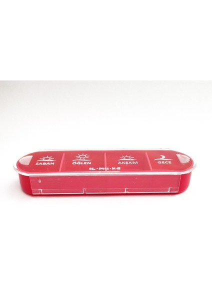 Ilmuka 10CMX3,5CM Günlük Ilaç Muhafaza Kabı (3ADET) Ilaç Kutusu 4öğün Ilmuka (Pembe) fiyatları