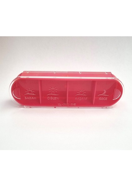 Ilmuka 10CMX3,5CM Günlük Ilaç Muhafaza Kabı (3ADET) Ilaç Kutusu 4öğün Ilmuka (Pembe) modelleri