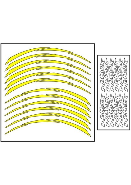 Yamaha Florasan Sarı Iıı Nmax Uyumlu 1 Set Jant Şeridi