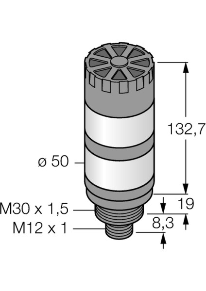 ILGR-K50-5X2S-H1141 Kule Işık (Yeşil-Kırmızı Renk) Buzzerlı M12 Konnektörlü
