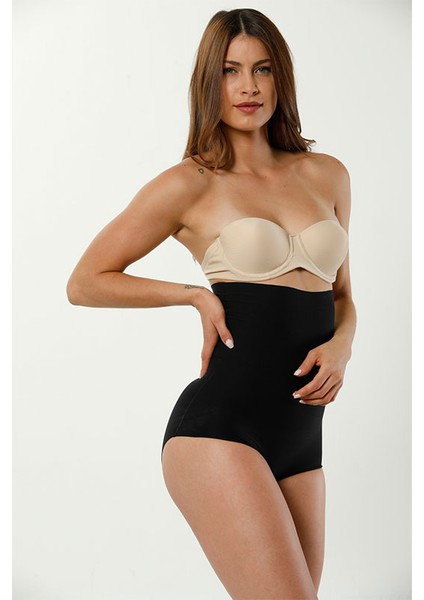 1234 Lazer Kesim Dikişsiz Yüksek Bel Hayalet Kadın Slip Korse