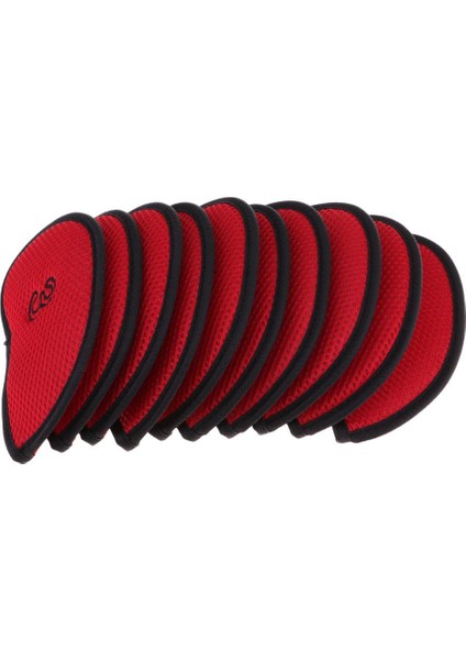 10X Golf Kulübü Baş Örtüsü Golf Etiketli, , 15X9CM Kırmızı (Yurt Dışından)