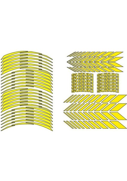 Sevenkardeşler Florasan Sarı Suzukı Uyumlu Racing Şerit
