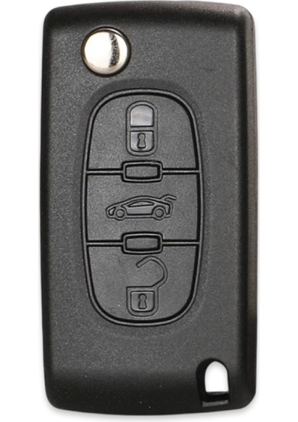 Peugeot 3 Buton Sustalı Kumanda Kabı Pil Yataksız